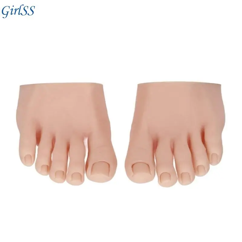 

Half Foot Design Practice Fake Foot Model Silicone Prosthetic Manicure Tool T4MB