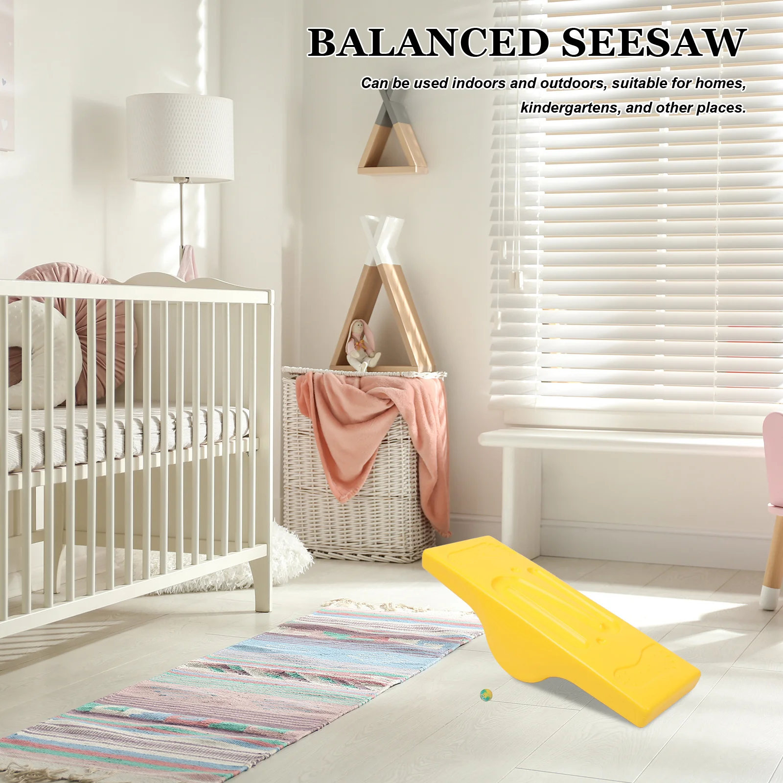 

Durable Plastic Balance Plate Bright Color Wobble Board for Balance Training Sensory Room Equipment Rocking Seesaw