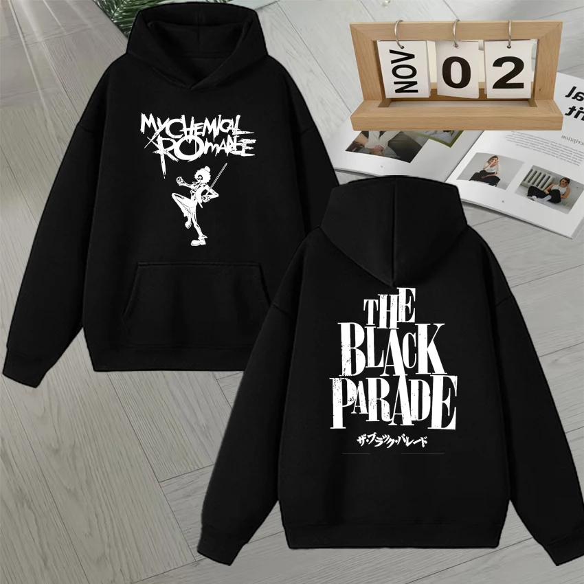 

Rock Band My Chemical Romance The Black Parade Tour 2025 Hip Hop Hoodies Long sleeve Men Women Fleece Popular Unisex Pullovers