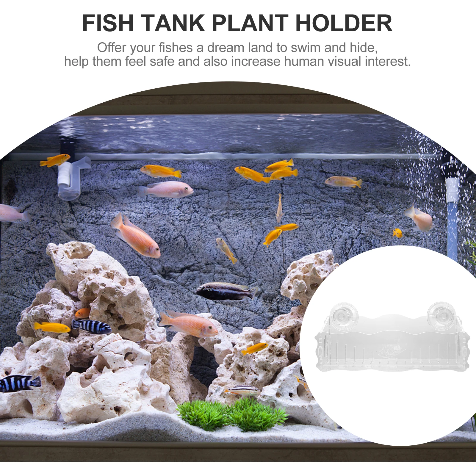 

Aquarium Planting Cup Acrylic Planter Pot Permeable Holes Fish Tank Accessories Water Rack Decorative Item Aquatic Plants Pet