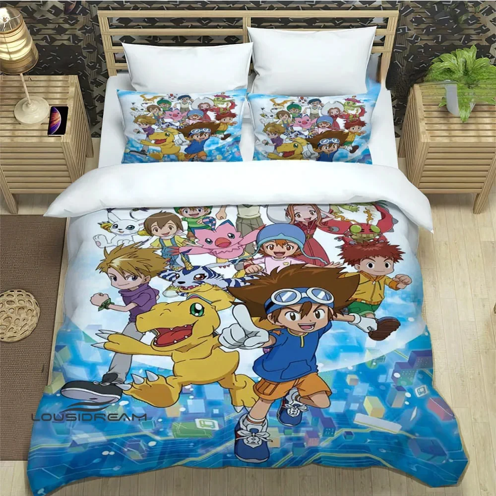 3D Digimon cartoon printed Bedding Sets exquisite supplies set duvet cover bed comforter set bedding set luxury birthday gift