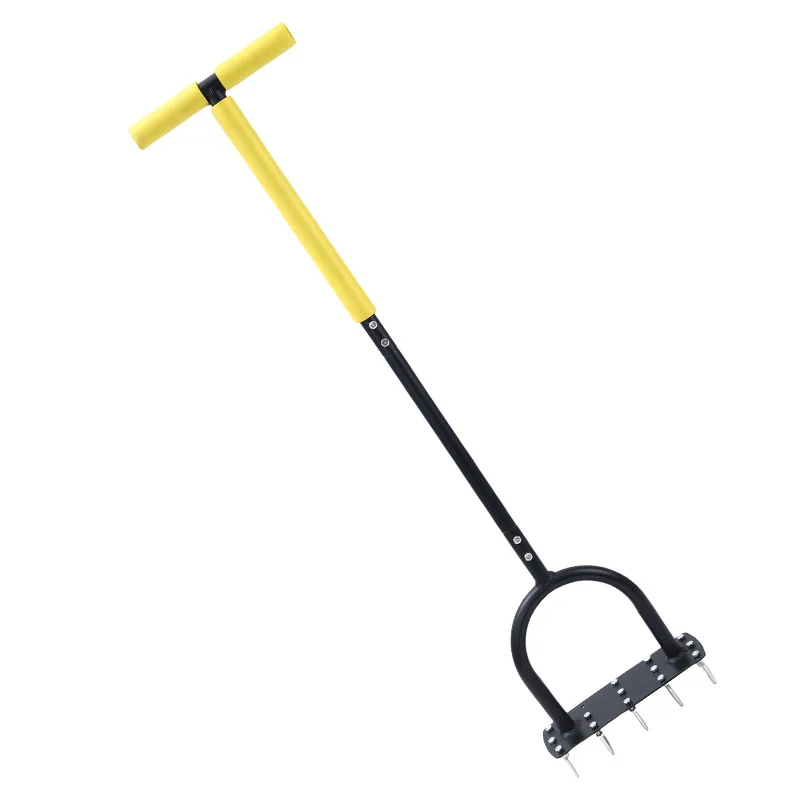 Nouvel outil de jardinage pour la pelouse, aérateur de jardin, râteau à pin pour verger et gazon