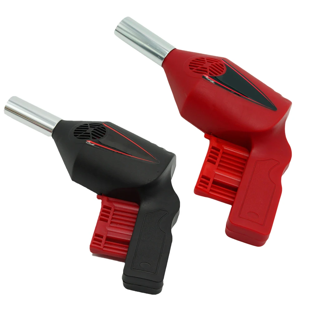 Hand Held Charcoal Blower Plastic Stainless Steel Air Bellows For Outdoor BBQ Grill Campfire Fire Ignition Tool