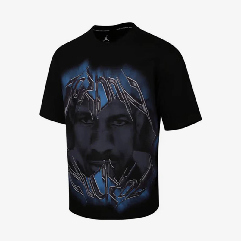 ไนกี้ของแท้ JORDAN ผู้ชายพิมพ์ลายลำลองแขนสั้นระบายอากาศ HJ2396-010