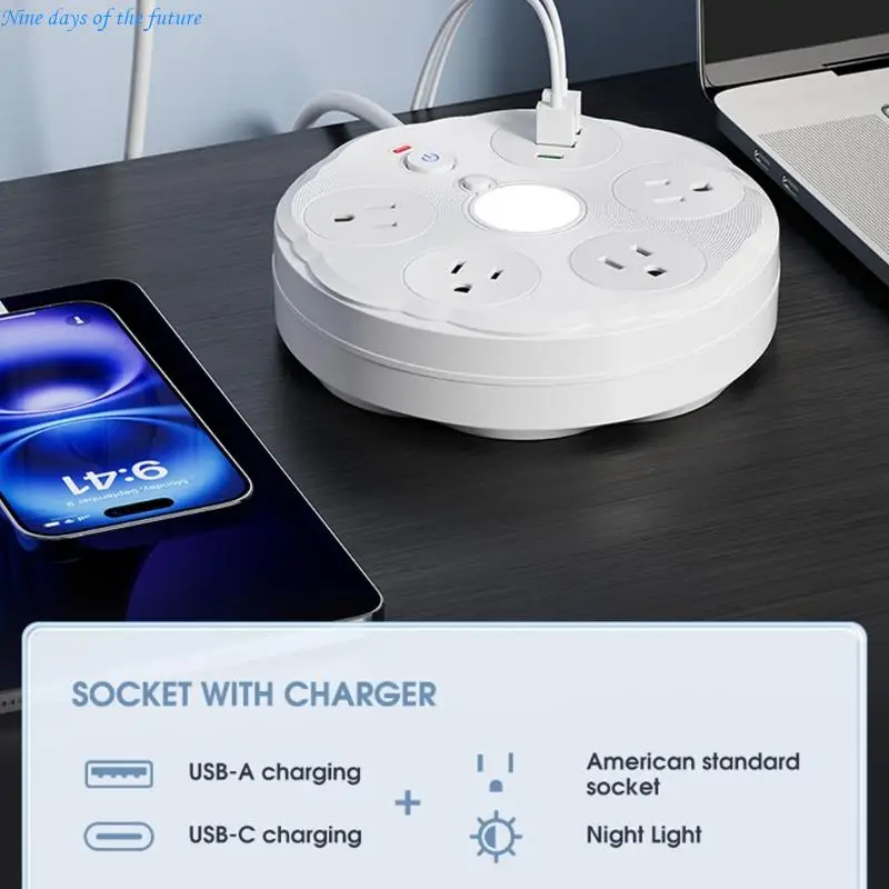 Energy Efficient Task Lamp Power Socket With 3 Lighting Mode And Outlet E65A