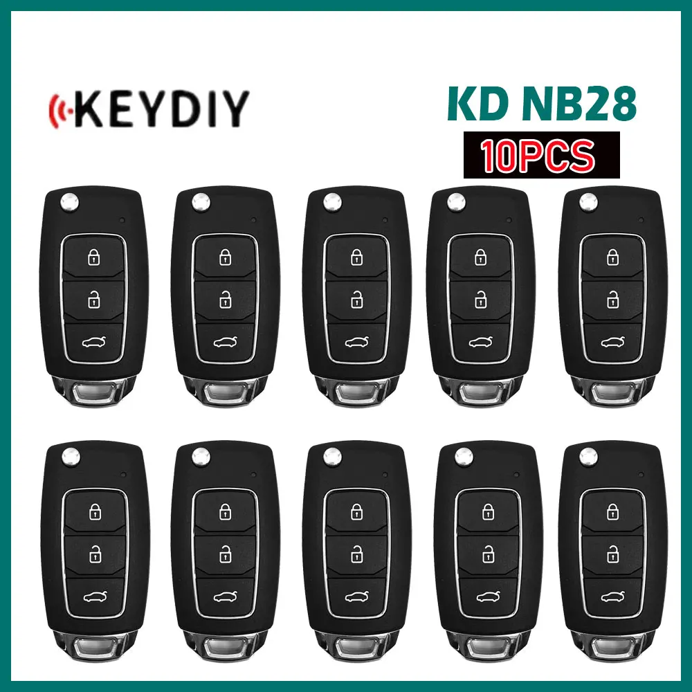 

10pcs KEYDIY NB28 Multifunctional Universal KD Remote Key 3 Buttons NB Series Car Remote Key for KD900 KD900+ URG200 KD-X2 Mini