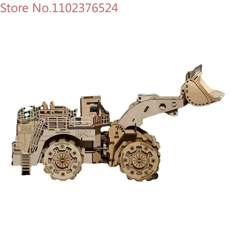 

Diy wooden puzzle 3D three-dimensional puzzle puzzle puzzle puzzle bulldozer engineering vehicle