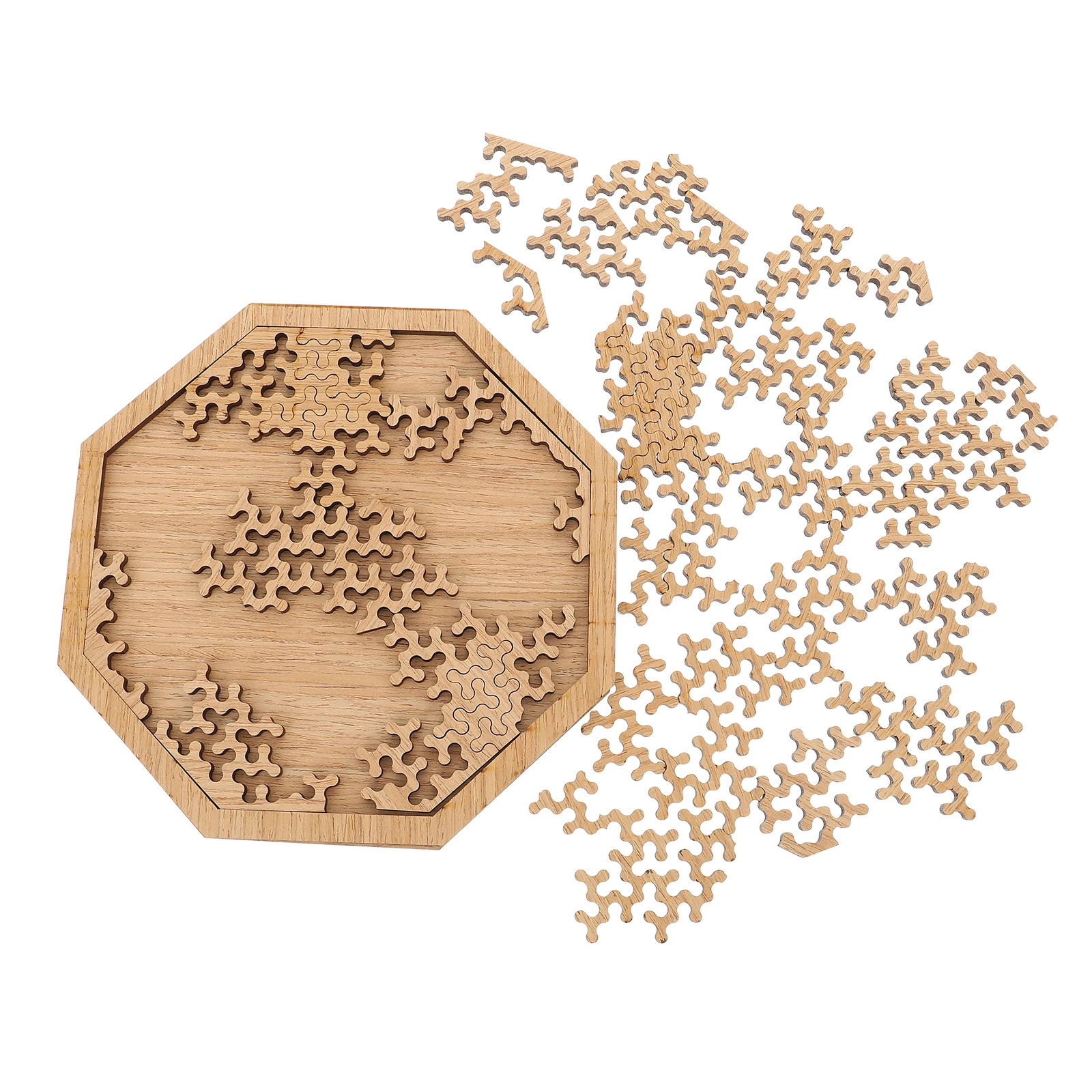 

1 Set Of Wooden Puzzle Adult Difficult Jigsaw Brain Teaser Game Wood Intelligence Plaything For Kids Christmas