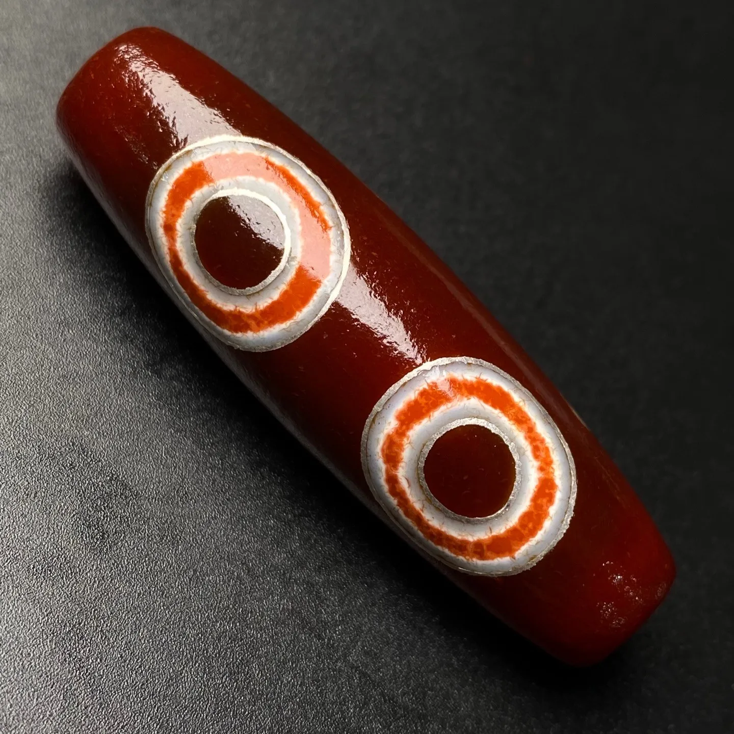 Tibetan Buddhism Agate Inlaid Silver Wire Zakirim Totem Dzi Bead Pendant G3707