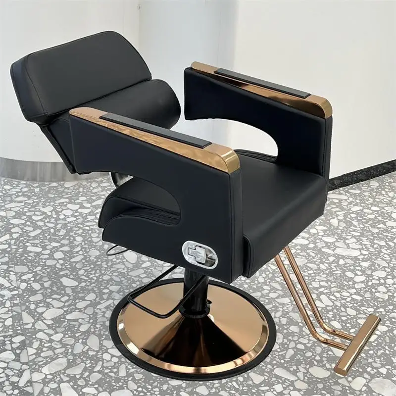 

High-end Hair Salon Furniture High Quality Salon Chairs Styling Chair Hair Salon Antique Covers Hairdresser Gold Barber Chair