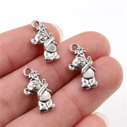 19x10mm 20pcs Antique Sliver Plated Cute Bear Handmade Charms Pendant:DIY for bracelet necklace-R5-38