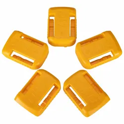 5Packs Battery Holder for Dewalt 18V 20V 60V Battery Holder Wall Storage Mounts Stander Mount Dock Battery Belt Buckle Yellow