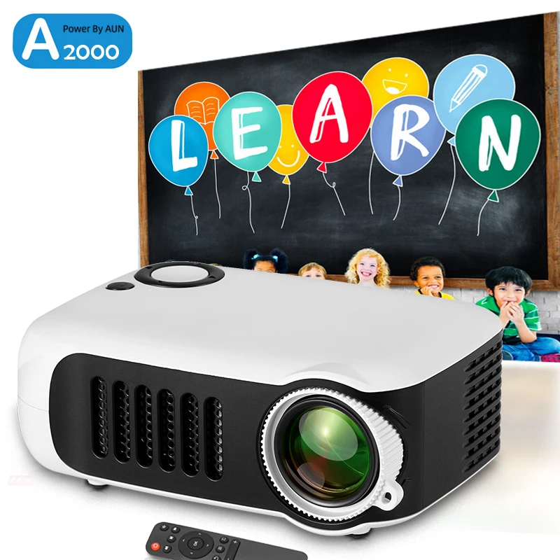 

A2000 MINI Projector 3D LED Portable Projectors Home Cinema Theater Smart TV Children's Education Projector birthday gift