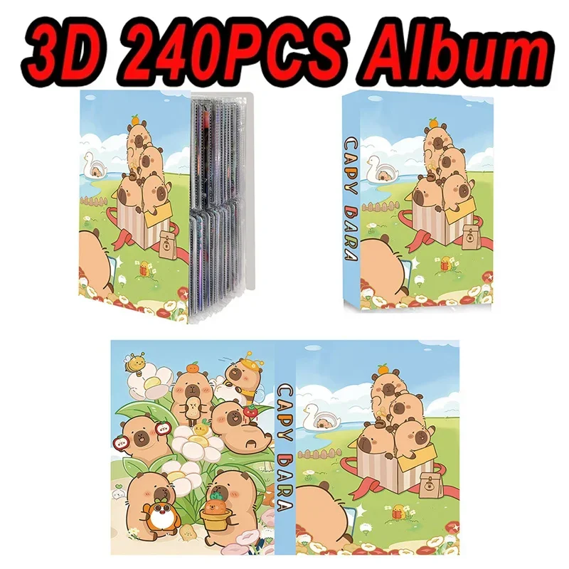 240 Stuks Originele Capibara Kaart Album Schattige Luie Stabiele Mentale Toestand Kaart Brief Map Map Notebook Game Collectie Geschenken Speelgoed