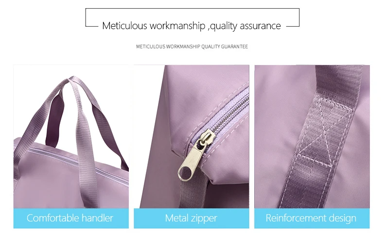 UNIXINU Handgepäck-Reisetasche, Nylon, wasserdicht, für Sport, Fitnessstudio, Tragetaschen für Damen, großes Fassungsvermögen, Aufbewahrung von Gepäck, Handtasche – Detail 5