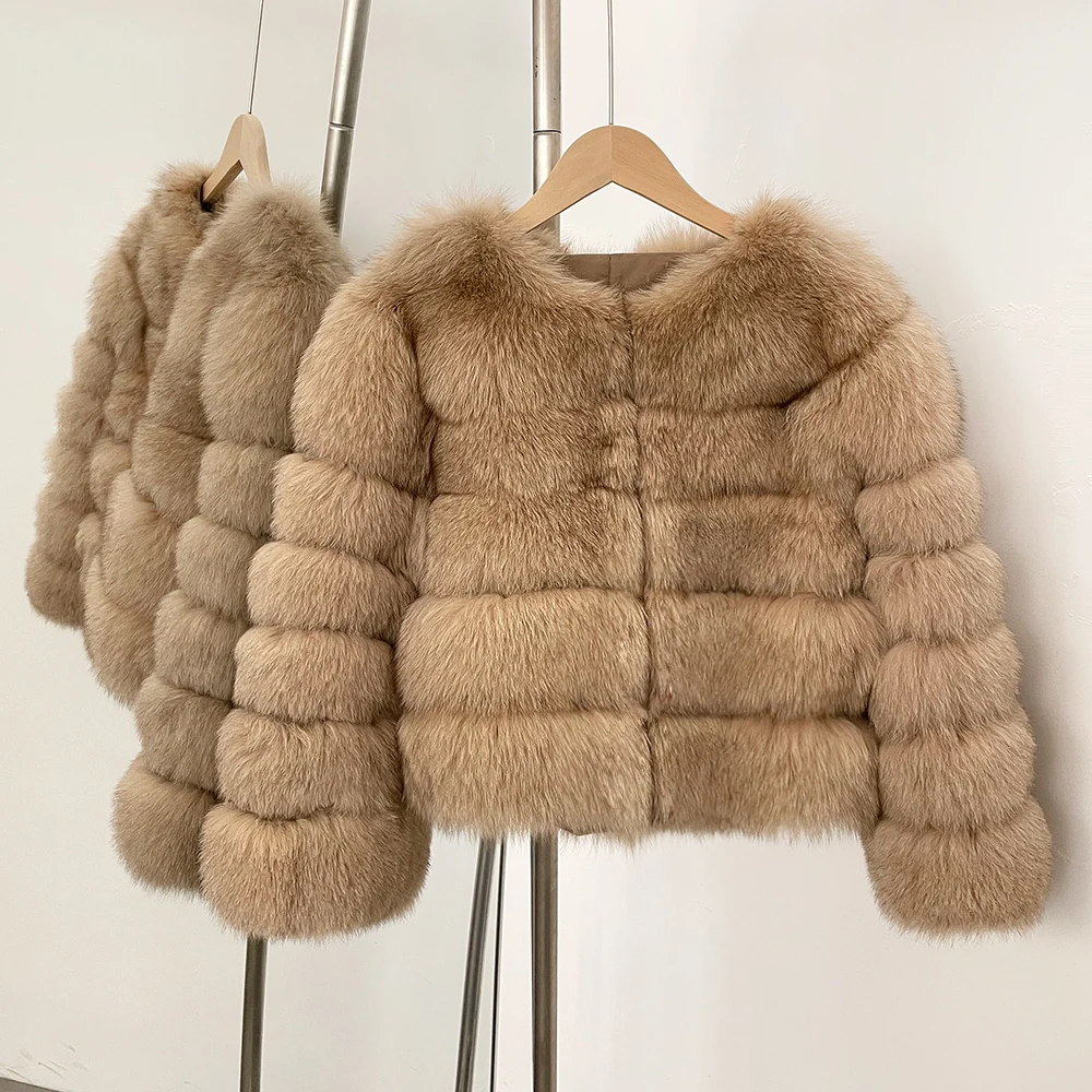 OFTBUY Real Fur Coat Winter Women Luxury Thick Real Raccoon Fur Clothes New Natural Fox Fur Jacket Furry Jackets Female Luxury