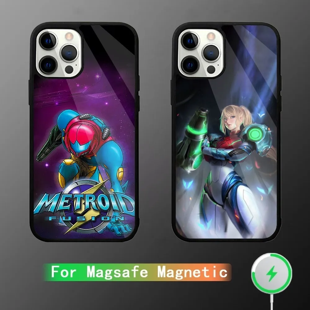 Game M-Metroid Phone Case For iPhone 15,14,13,12,11,Plus,Pro,Max Mini Magsafe Magnetic Wireless Charging