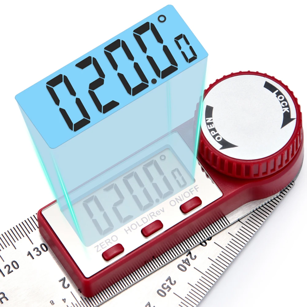 0-300mm Digital Angle Finder Protractor Ruler Meter Steel/ABS Electron Goniometer Protractor Angle Finder Scale Measuring Tool