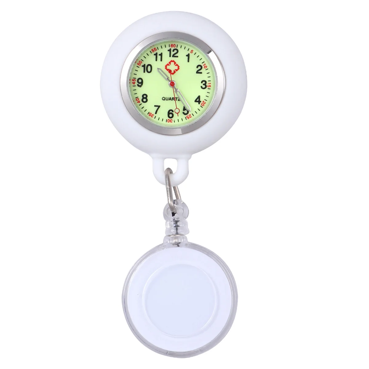 

Nurse Clip-On For Students Durable Lightweight Smiling Chic White Luminous Pocket Hanging Watch Easy Carry Accurate
