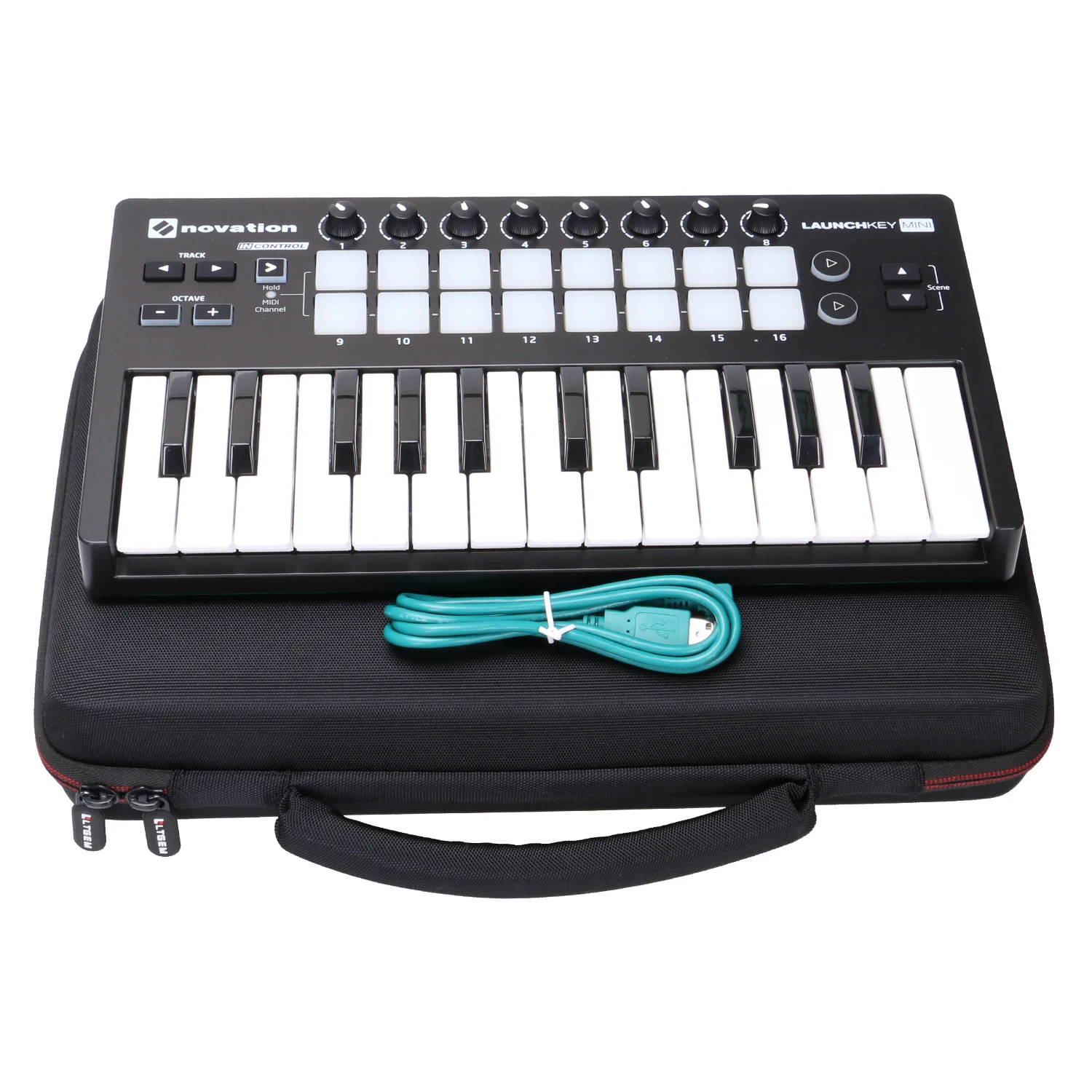 LTGEM EVA Hard Case for Novation Launchkey Mini MK2 Keyboard Controller Travel Carrying Storage Bag for Launchkey Mini MK2