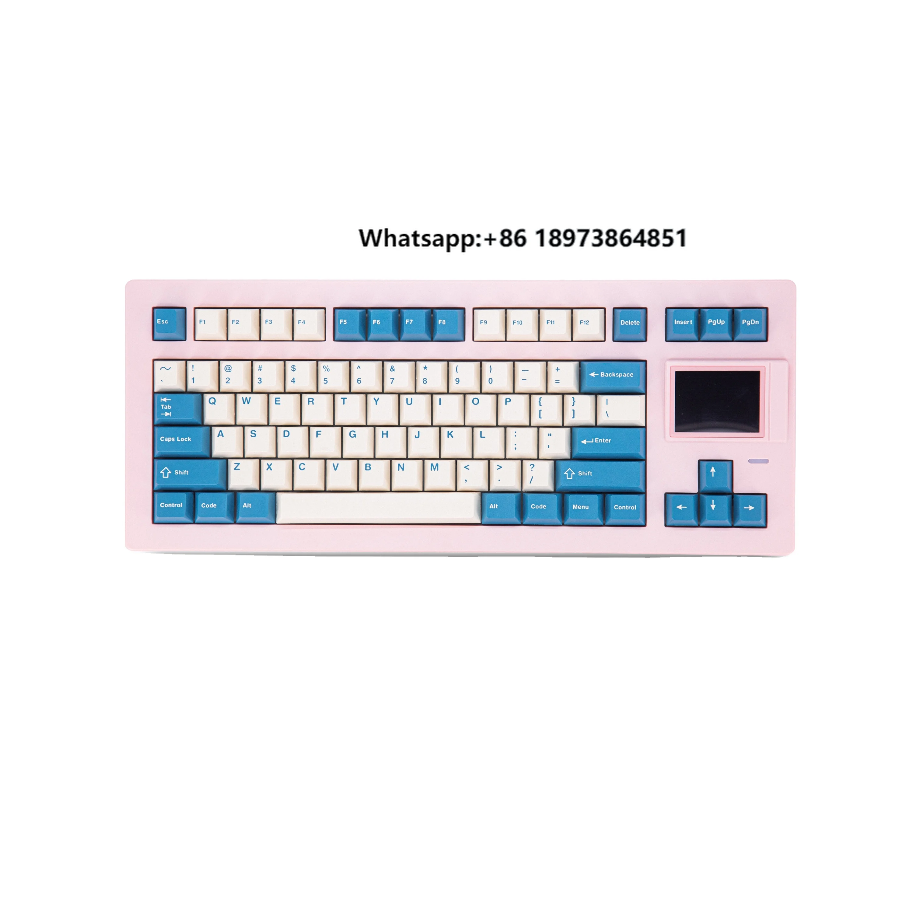 

Pinkand Blue Switch Gaming Mechanical Keyboard Rgb 60% Keyboard 68 Keys Hot Swappable Anti-ghosting 2.4G Black Desktop ABS
