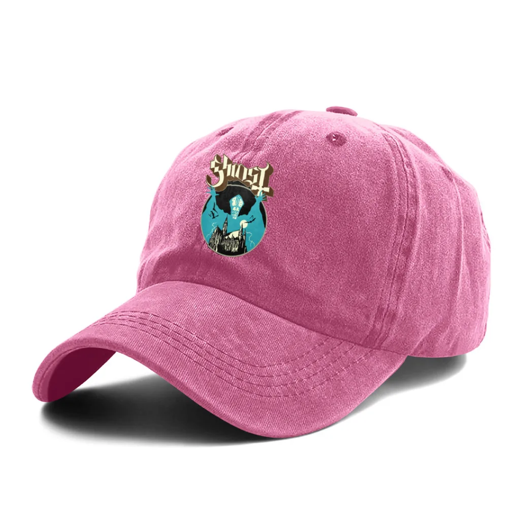 Ghost Band Unisex Washed Cotton Cap Mountain Baseball Cap Adjustable Casual Outdoor Streetwear Sports Hat