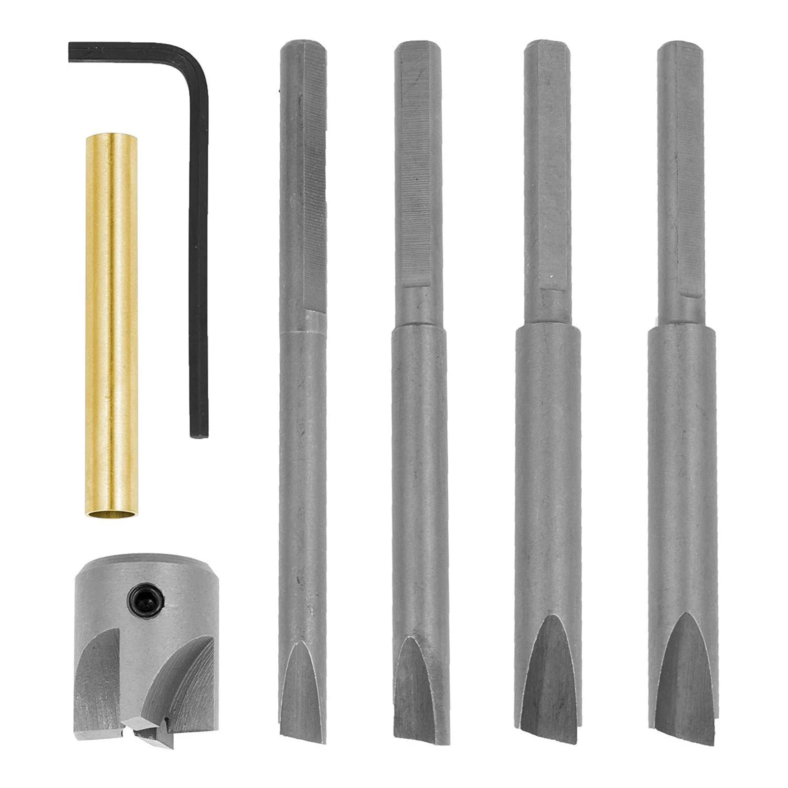 Woodworking Tools Drill 4 Tooth Specification Pen Barrel Mill Trimmer Set 150g New Style Silver High Speed Steel Milling Cutter