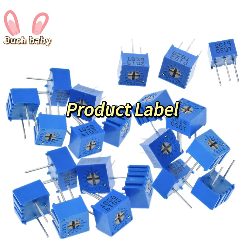 

5PCS 3296W-1-101LF 3296W 100-ohm DIP Square Trimpot Trimmer Potentiometer Variable Resistor