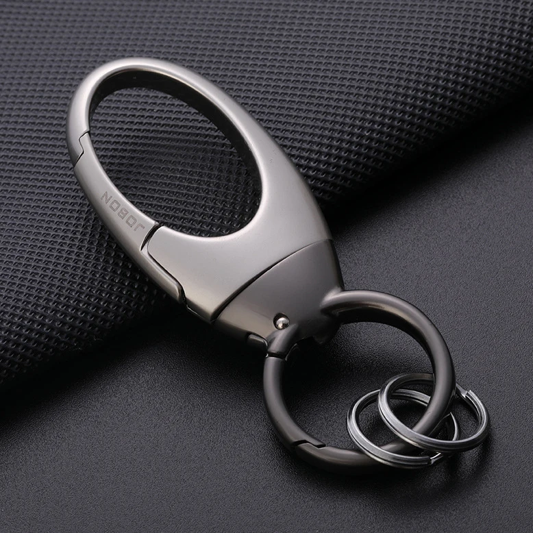 Jobon Rotatable Keychain Women Men Durable Keychain for Car Key Ring Holder Egg Shape Bag Pendant Best Gift Jewelry Accessories