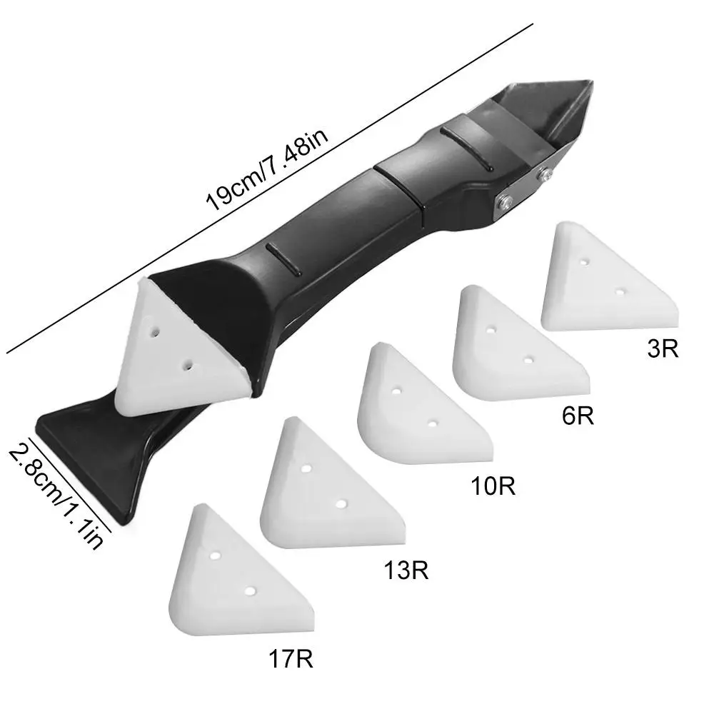 Cuscinetti Strumento per calafataggio Dispositivo per rimozione mastice Raschietto liscio in acciaio inossidabile Dispositivo per rimozione mastice Strumenti per calafataggio in silicone Strumento di finitura sigillante