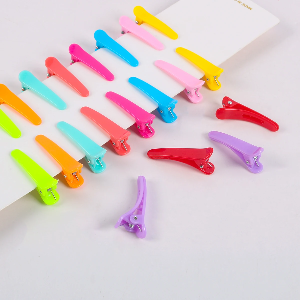 

20pcs 35mm Candy Colorful Hair Clip Plastic Duckbill Clip For Jewelry Making Hairpins Base Makeup Hairpin Findings Accessories