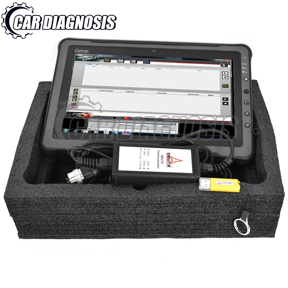 For Deutz serdia 2010 Diagnose Kit for deutz engine communicator used F110 Tablet labletFor deutz decom diagnostic scanner tool