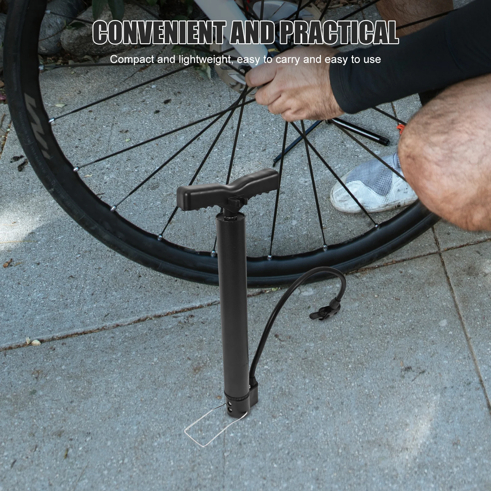 

Portable Bike Pump Inflator High Pump For Bikes Electric Vehicles Motorcycles Cars Ergonomic Design Compact