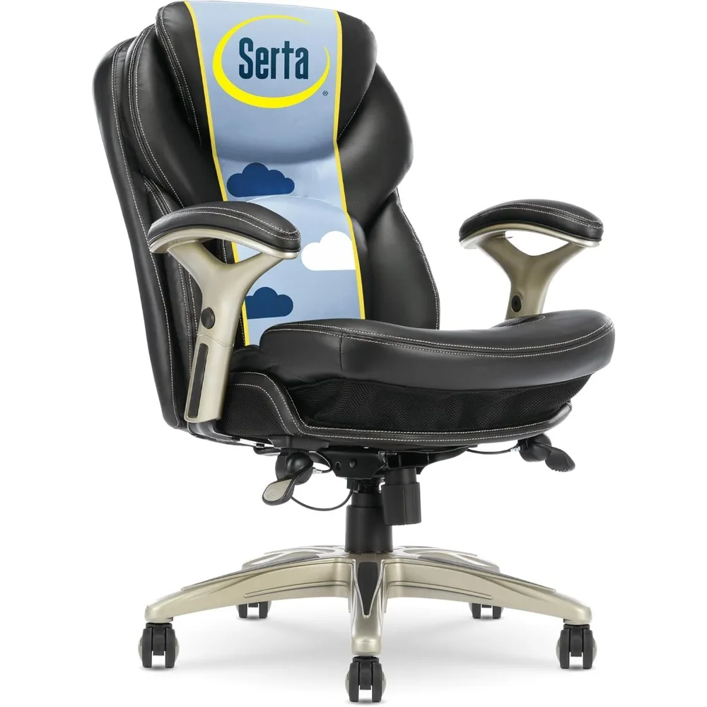 

Ergonomic Executive Office Chair with Back in Motion Technology, Adjustable Mid Back Desk Chair with Lumbar Support, Bonded