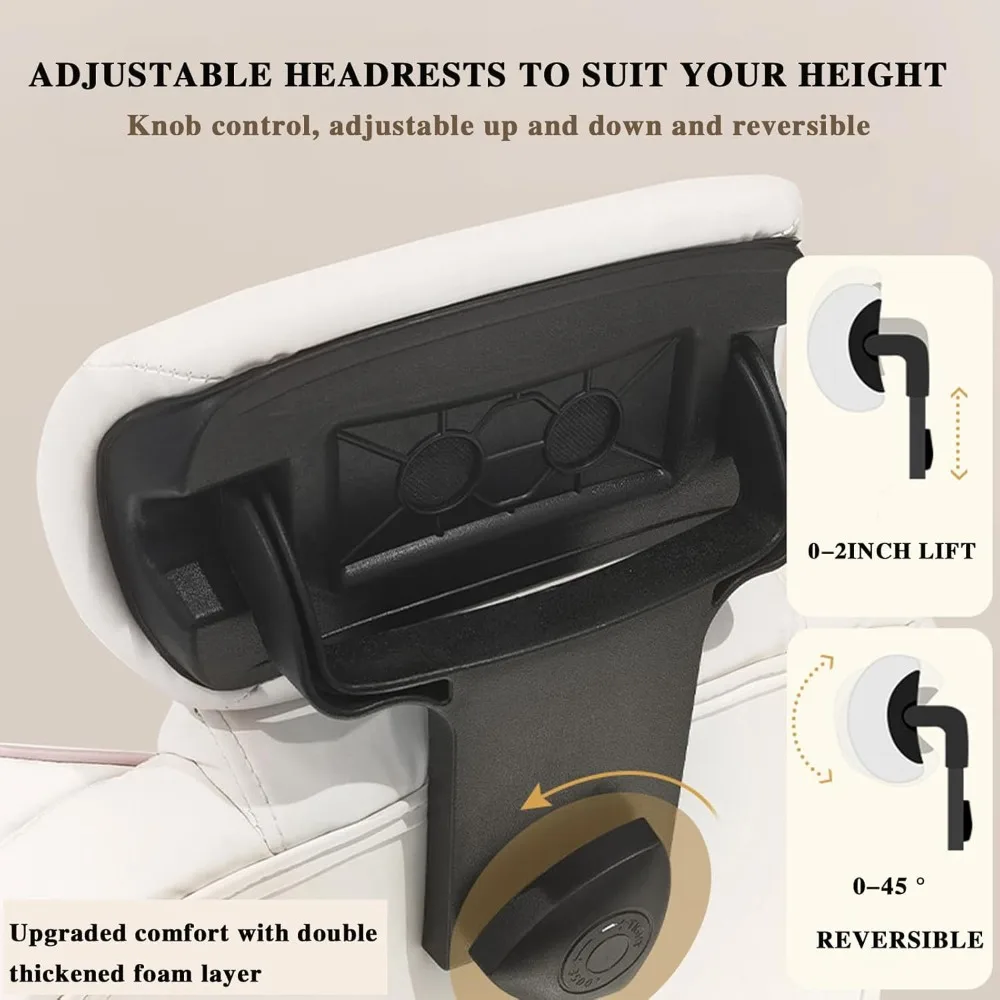 Большое и высокое настольное кресло с подставкой для ног, компьютерное игровое кресло с регулируемой высотой и подголовником для домашнего офиса