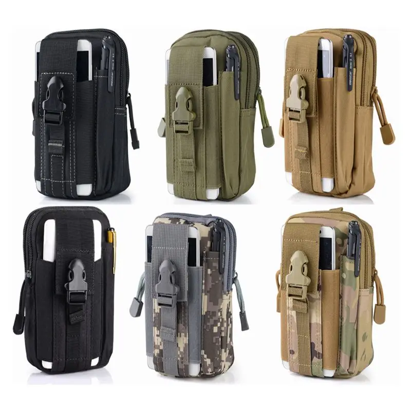 Tactical Military Waist Bag Edc Bag Men Outdoor Sports Running Phone Holder Case Camo Hunting Outdoor Tool EDC Molle Pouch