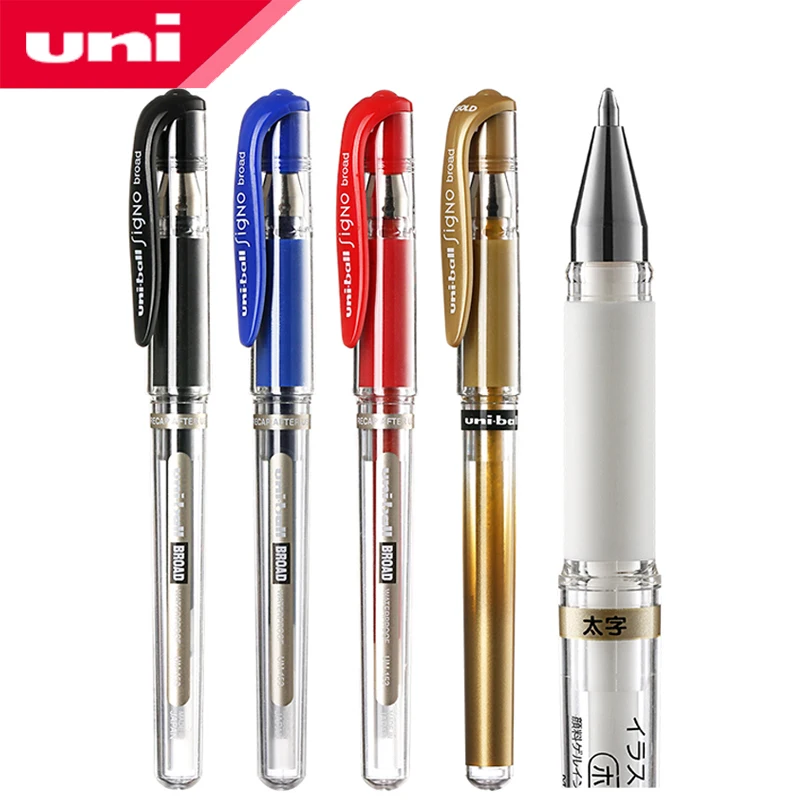 

3/6/12pcs Japan Uni Gel Pens UM-153 Quick Dry Smooth Highlighter Pen 1.0mm Bullet Nib Office Stationery Painting Art Supplies