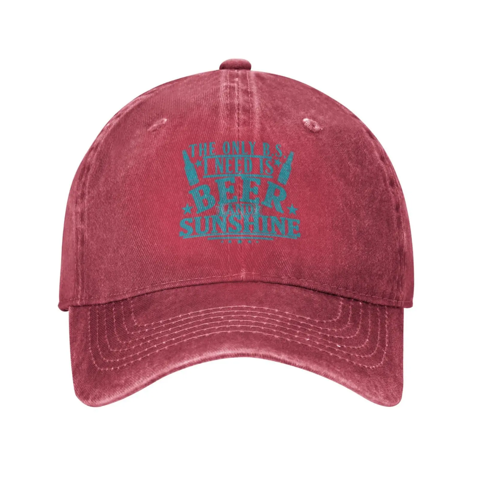 The Only Need is Beer and Sunshine Baseball Caps for Men Women Denim Hat Washed Cotton Fashion Cap Unisex Adjustable Outdoor