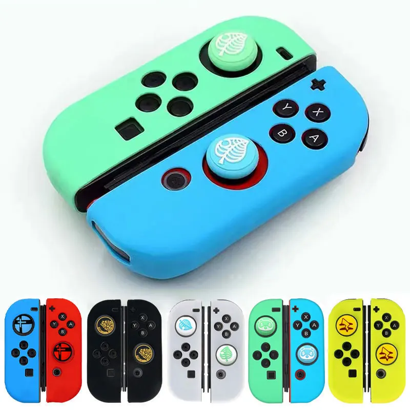 Soft Silicone Case For Nintendo Switch Oled Joycon Controller Protective Cover Gamepad Joystick Thumb Stick Grip Cap Protector