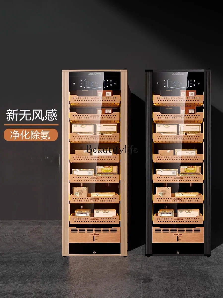 New sea level cigar cabinet constant temperature and humidity high-end cedar wood cigar refrigerator