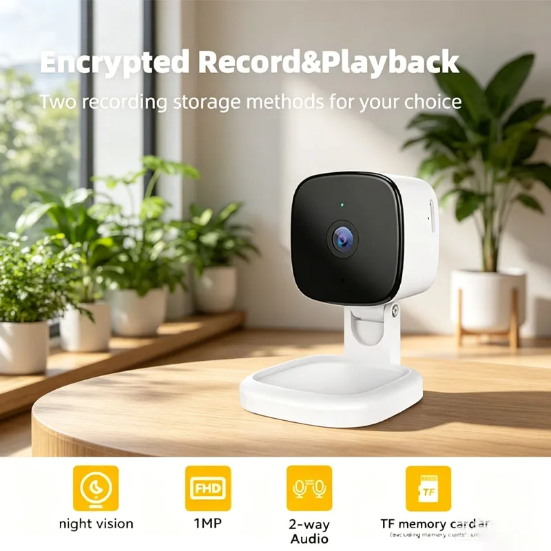 

FW101P Cube Camera WiFi Security Camera Camera Pet Mini Security Camera Motion Detection Night Vision Remote Monitor 2-Way Talk