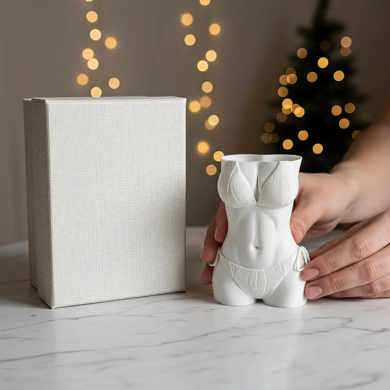 NEW Bikini Body Pen Holder 3D Printed Funny Texture Female Torso Pencil Pot Cool Office Desk Brush Storage Decor Gift For Men - view 4