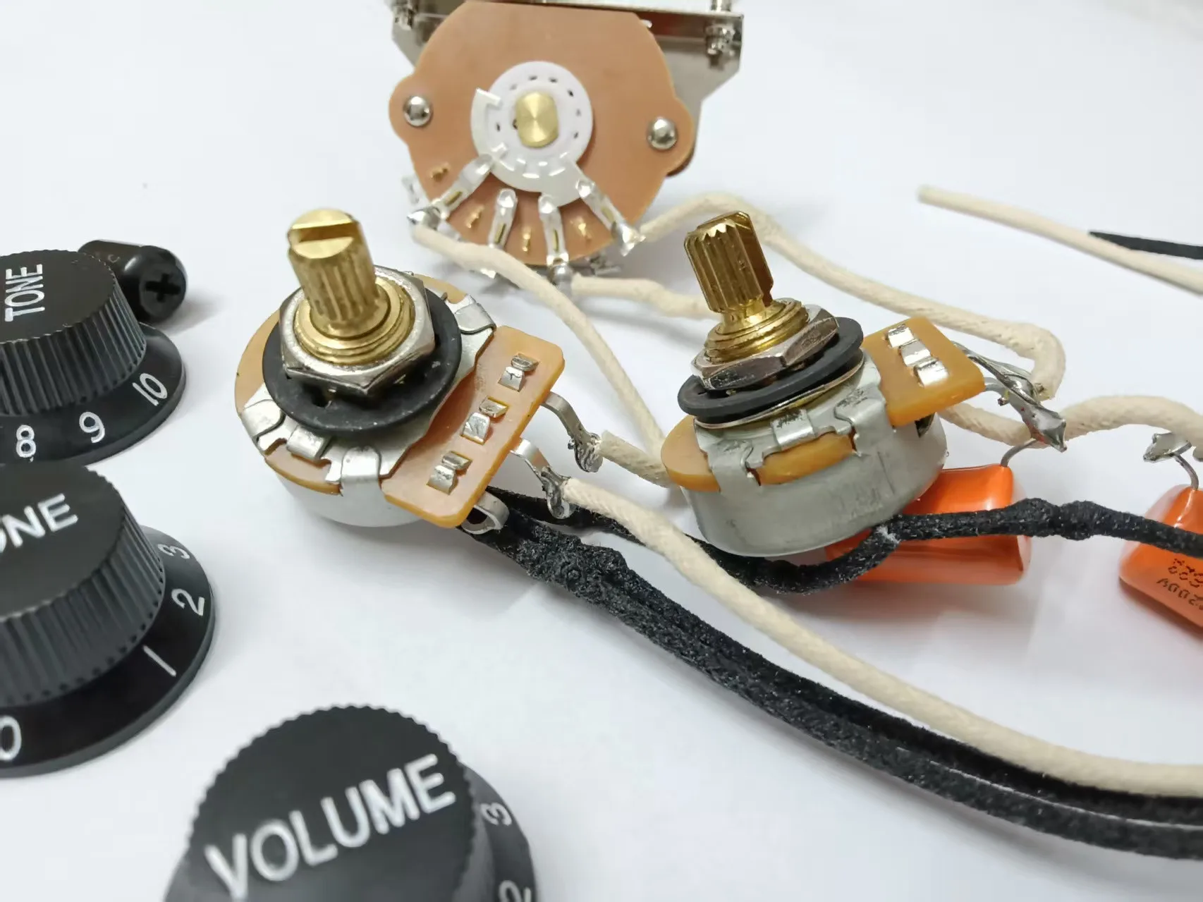 ST Wiring Harness Soldered With Cloth Wire CTS Pots 5-way Switch 2T1V