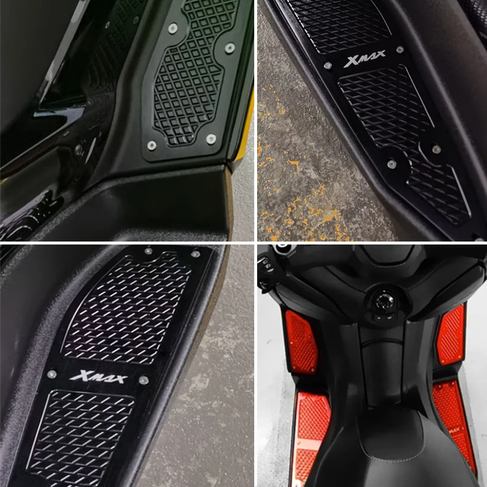 For Yamaha XMAX300 XMAX250 Motorcycle Accessories Anti-skid And Waterproof Foot Pedal Mat Decorative Frame Anti Slip Pad