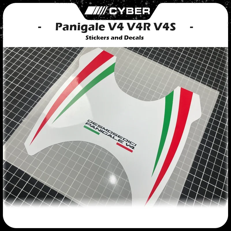 

For Ducati Panigale V4 V4R V4S 18-21 Motorcycle Fuel Tank Cap Sticker Decal Panigale Logo Italian Tricolor Design