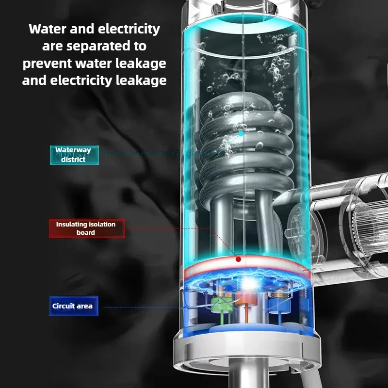 Electric Water Heater 220V Kitchen Faucet Tankless Instant Heating Water Tap Flowing Heated Mixer Digital Display