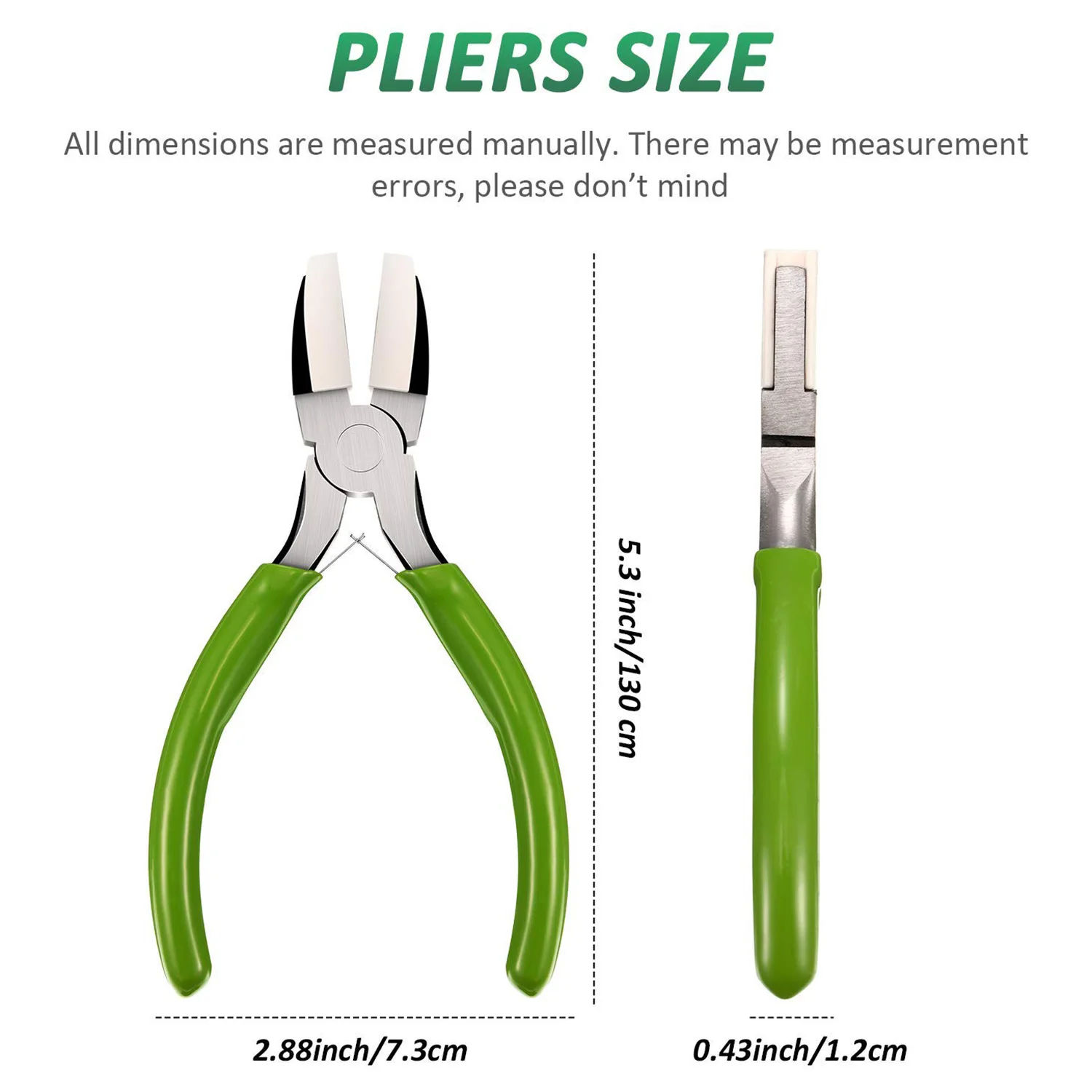 나일론 코 펜치 더블 나일론 턱 펜치, 탄소강 쥬얼리 펜치, 비딩, 루핑, 와이어 성형, DIY 도구, 2 팩