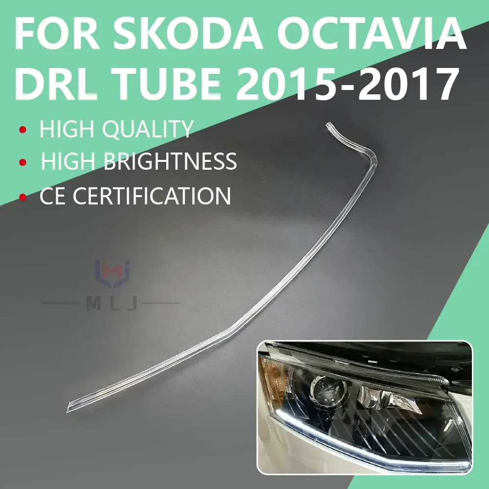 

Light Guide Strip For Volkswagen Skoda Octavia 2015-2017 DRL Acrylic Strip LED Light Tube Daytime Running Light Car Accessories