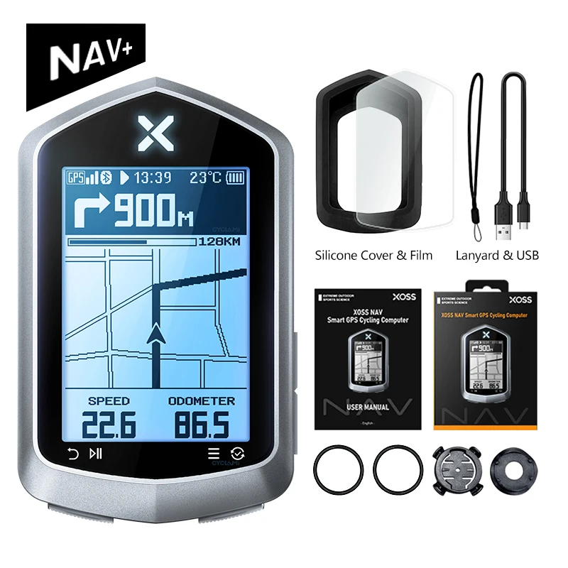 【新品】 GPS ナビ XOSS NAV+ サイクルコンピュータ Xoss NAV-NAV Plus-自転車コンピューター,GPS付き,自転車に乗る