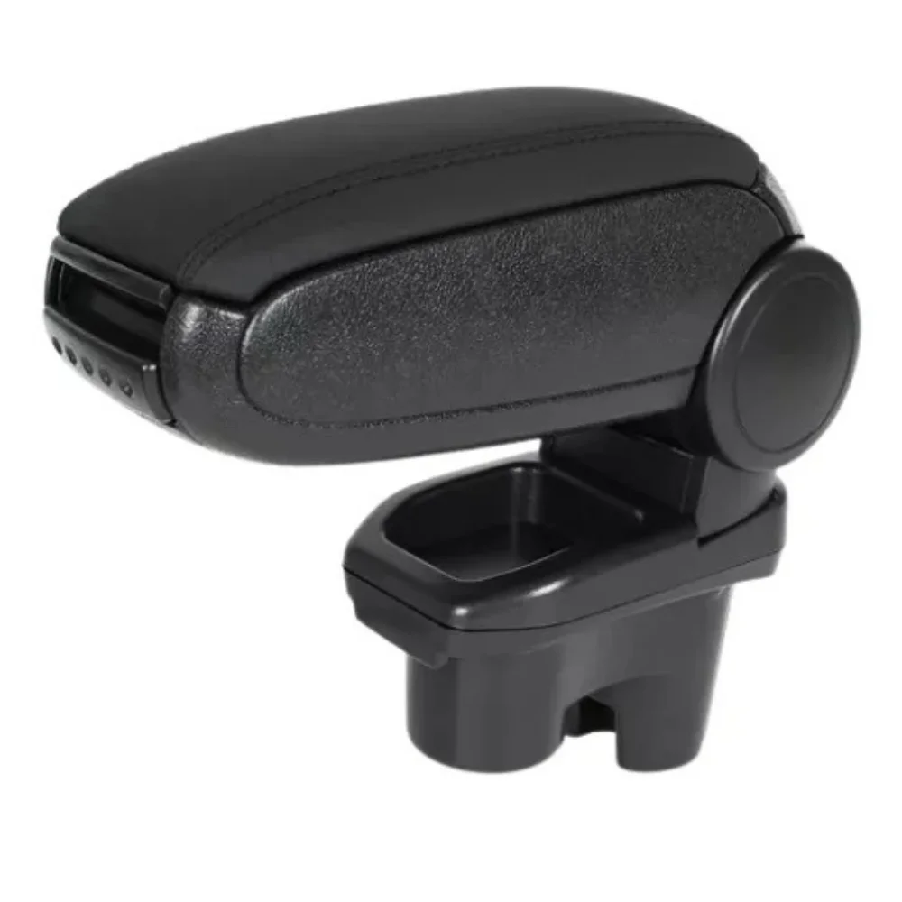 For Peugeot 301 2013-2016 Center Console Armrest Storage Box Black Leatherette / Fabric LHD Car Interior Accessories